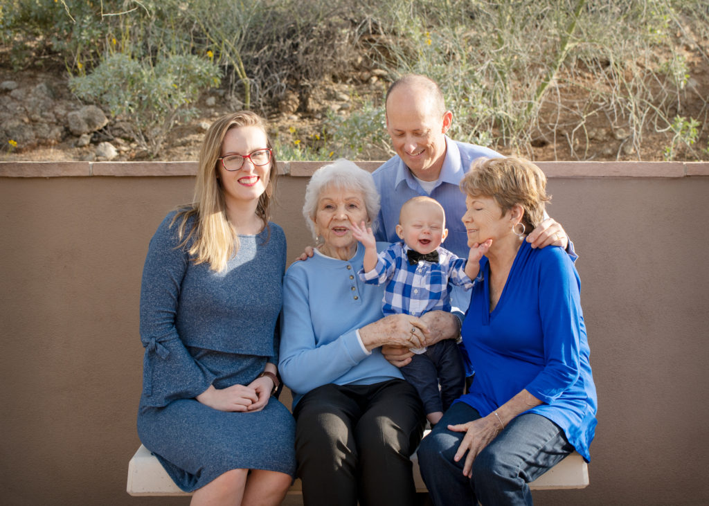 five generation family photo