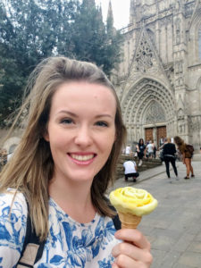 woman with icecream cone