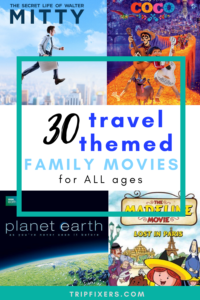 Travel themed Family Movies - TripFixers.com - These are some of the most fun family movies for travelers. They show beautiful places and different cultures in ways that will inspire you to visit there one day! Plus there are suggestions for travel family movies for ALL ages (even the little toddlers). #familytravel #travelwithkids #travelwithatoddler #familymovies #movienight #wanderlust #travelinspiration
