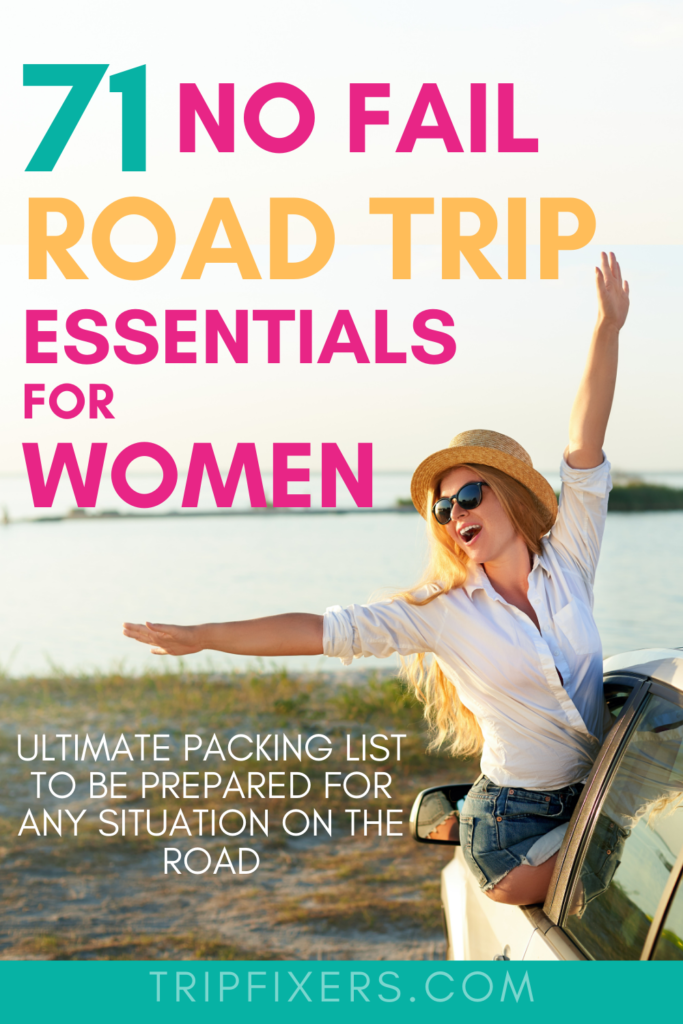 Ultimate Road Trip Packing List for Women - TripFixers.com - Everything you would need to go on a road trip anywhere! This packing list for road trips is perfect for quick trips or mutli-day drives, camping, staying in the car or hotels! #roadtrips #traveloutfit #roadtripessentials #womenstravelessentials #solofemaletravel